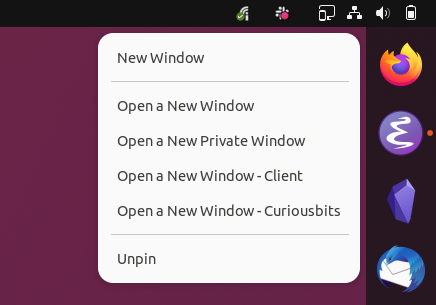 Ubuntu pick firefox profile